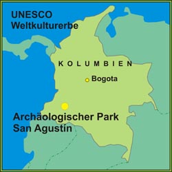 Das UNESCO Weltkulturerbe: Archäologischer Park San Agustín Archäologischer Park San Agustín ist Teil des UNESCO Weltkulturerbe