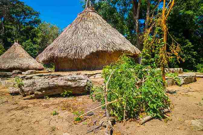 Traditional house of Kogi people in Tayrona National Park, Santa Marta