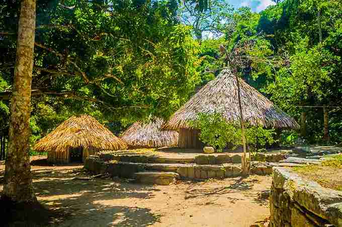 Wiwa family in front of their house